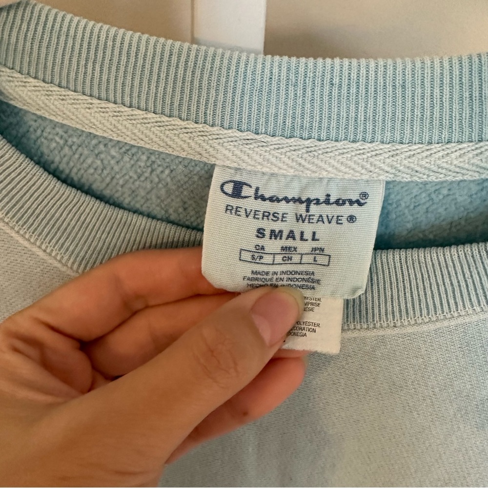 Champion Sky Blue Sweatshirt Oversized - Picture 3 of 3